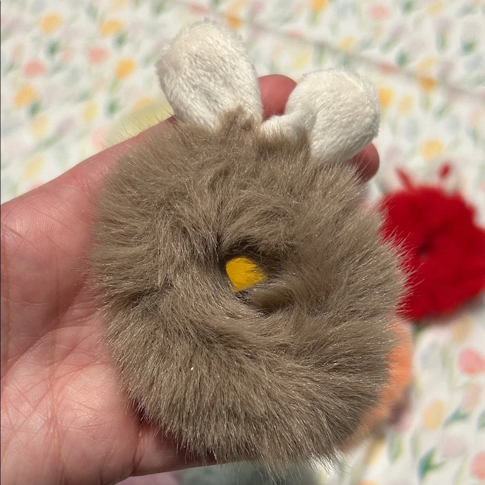 Fuzzy Bunny Ear Fur Scrunchies - Assorted Colors Choose 1